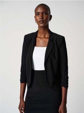 Joseph Ribkoff Three Quarter Ruched Sleeve Blazer Office Luxury Business